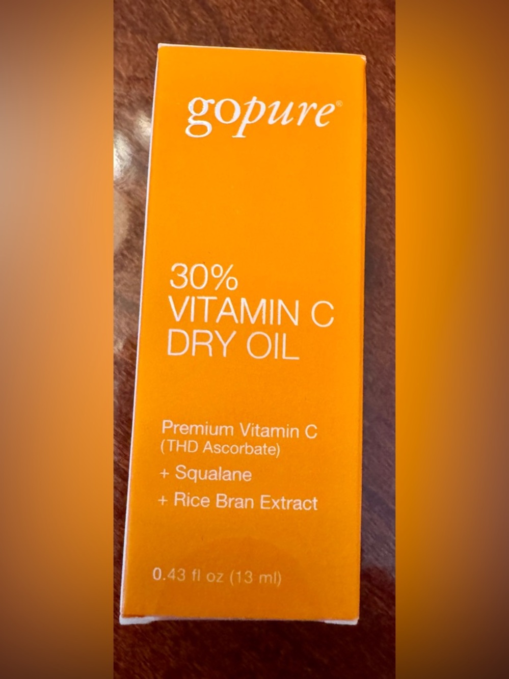 Go Pure Vitamin C Dry Oil 30% Brightening Facial Oil **NWT**